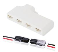 Assortiment d'écrous de fil - Connecteurs de fils en forme de Y sans torsion Push-in | Connecteurs de fils à levier à 4 ports de électriques pour fil solide, toronné et collé à l'étai