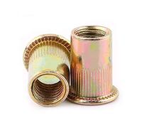 Assortiment d'écrous de rivetage, acier carbone plat, filetage métrique, écrou à bride, écrou de fixation M3 / M4 / M5 / M6 / M8 / M10 / M12 (M10 20 pièces)