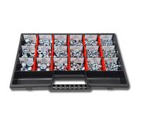 Assortiment d'écrous - Galvanisé - Hexagonal, Blocage, Borgnes - 554 pcs