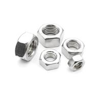 Assortiment d'écrous hexagonaux - Acier inoxydable 304 argenté | Tailles M1.2 à M24 | 1/5/10/50 pièces(25pcs M6)