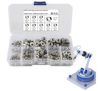 Assortiment d'écrous hexagonaux métriques en acier inoxydable avec mallette et fixations de rechange pour la maison, le studio, l'atelier