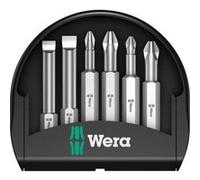 Wera Jeu d'embouts Mini-Check 05056474001 – 6 pièces 50 mm fente/Phillips/Pozidriv