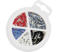 Assortiment d'embouts simples NWS 144-BI-150 bleu, gris, noir, blanc, rouge 150 pc(s)