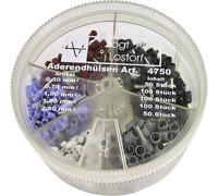 Assortiment d'embouts simples Vogt Verbindungstechnik 4750 0.50 mm² 2.50 mm² blanc, bleu clair, rouge, noir, gris 400 pc(s)