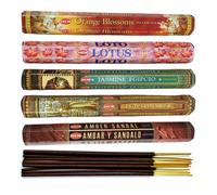 Assortiment d'encens ""Douceurs d'Orient"" 5 parfums / 100 bâtons, marque HEM