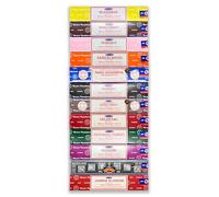 Assortiment d'encens Satya - Pack Eastern Mysticism - 12 Paquets de 15 g - 180 g au Total - Idéal pour aromathérapie, méditation, Yoga