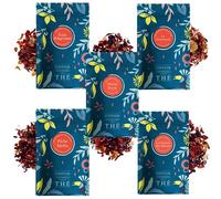 Assortiment d'Infusions de Fruits COMPTOIR FRANÇAIS DU THÉ| 5 sachets refermables de 20g d'infusion vrac pour varier les plaisirs tout au long de la journée