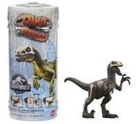 Jurassic World Assortiment Dino Color Reveal avec figurines dinosaures surprises à plonger dans l’eau chaude pour révéler les décorations, taille entre 13 et 18 cm, espèces pouvant varier