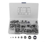 Assortiment Écrous Hexagonaux Acier Nylon 8 Tailles | 8 dimensions variÃ©es, M2 Ã inclus, usage pour industriel et domestique, boÃ®te organisÃ©e, fixation sÃ»re
