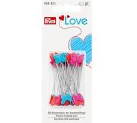 Épingles Prym Love 50 x 0,60 mm - Têtes formes Cœur & Papillon