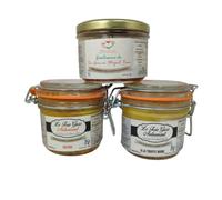 Assortiment Foie Gras Entier - Nature, Truffé & Quintessence - Coffret 3 Pots 180/200g | Spécialités Artisanales du Sud-Ouest | Apéritif, Cadeau Gourmet, Fêtes, Noël