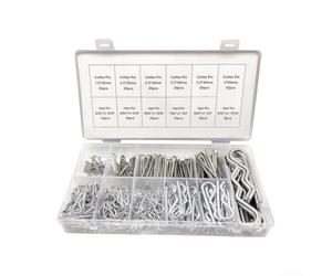 Assortiment Goupilles Clips R Acier Galvanisé 250 Assortiment | 250 assorties, tailles variées, répond besoins assemblage, connexion et fixation divers