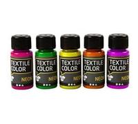 Assortiment Peinture textile fluo - 5 x 50 ml G