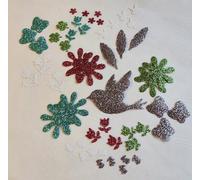 Assortiments 50 formes Printemps thermocollant hotfix Glitter Bling DIY mélange de 4 à 1 CM