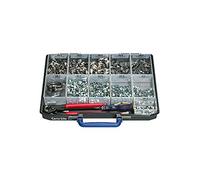 Assortimentsbox - 95 colliers de serrage - En acier chromé - 250 colliers de serrage - Acier galvanisé