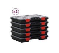 vidaXL Boîtes d'assortiment 10 pcs 34,5x25x5 cm Polypropylène