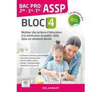 Assp 2de-1re-Tle Bac Pro - Bloc 4, Réaliser Des Actions D'éducation À La Santé Pour Un Public Ciblé, Dans Un Contexte Donné