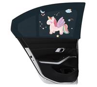 Asstikoo Pare Soleil Voiture Bébé Extensible, Protection Solaire pour Enfants, Fenêtre Latérale, Bloquer Les Rayons UV Anti Moustiquaire, Taille Universelle pour Plupart des Voitures, Lot de 2
