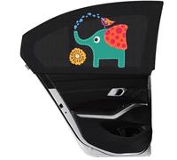 Asstikoo Pare Soleil Voiture Bébé Extensible, Protection Solaire pour Enfants, Fenêtre Latérale, Bloquer Les Rayons UV Anti Moustiquaire, Taille Universelle pour Plupart des Voitures, Lot de 2