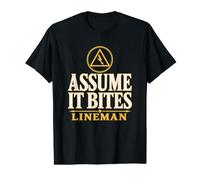 Assume it Bites Lineman Lineman Energized High Voltage Lineman T-Shirt Graphique avec Valeur