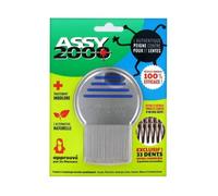 Assy 2000 - Peigne Antipoux Antilentes - En Acier Trempé Inoxydable Avec Dents Micro-Cannelées
