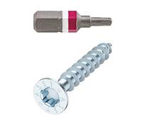 ASSY Lot de 50 vis universelles, en acier galvanisé, 5 x 60, filetage complet, tête fraisée RW, avec embout