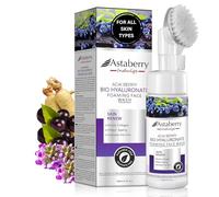 Astaberry Indulge Acai Berry Bio Hyaluronate Foaming Face Wash 150 ml with Silicone Brush | Cleanses the pores | Removes dead Skin cells with Hyaluronic Acid & Bakuchiol