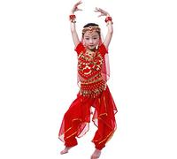 Astage Fille Carnaval Belly Dance Costume Haloween Oriental Cosplay Vêtements Red L