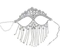 Astage Women Carnival Coin Veil Cosplay Face Chain Party Belly Dance Jewelry Style1