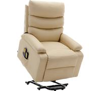 ASTAN HOGAR Fauteuil Relax avec Fonction Auto-Assistance (lève-Personnes), Inclinaison électrique, Massage et thermothérapie, modèle Ceci AH-AR10530CR, crème,