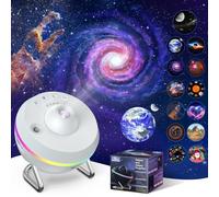 Astarama Projecteur Ciel Etoile,13 en 1 Planetarium Projecteur,4K HD Projecteurs Galaxie avec Bande Lumineuse, Effet Météore Dynamique,Minuterie pour Enfant Adulte Et Décoration Chambre (Blanc)