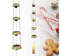 Astarin Copper Wind Chimes Temple Temple Wind Caril avec 5 cloches Feng Shui Wind Chimes For Home Yard Outdoor Decoration Un grand Memorial Wind