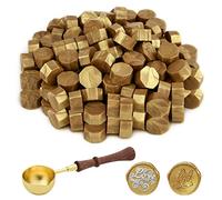 ASTARON 100 Perles de Cire à Cacheter Pour Sceau Octogonal avec Cuillère à Fondre Pour Invitations, Enveloppes, Emballages de Vin, Emballage Cadeau