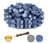 ASTARON 100 Perles de Cire à Cacheter Pour Sceau Octogonal, Kit Avec 1 Cuillère à Fondre Pour Invitations, Enveloppes, Emballages de Vin, Emballage Cadeau