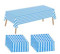 Astaron 12 pcs Nappe Oktoberfest, 137x274cm Couvert de Table rectangulaire pour Oktoberfest Décorations de fêtes allemandes