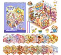 ASTARON 20 sets d'autocollants 3D DIY pour adultes, créez vos propres mini stickers pour décorer votre chambre, stickers miniatures mignons pour filles