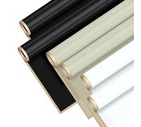 ASTARON 30 feuilles de papier d'emballage pour bouquet de fleurs pliées bord doré noir blanc brun papier floral pour papier d'emballage de fleurs double face pour anniversaire, festival, mariage