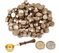 ASTARON 300 perles de cire pour cachet de cire, kit de cire octogonale avec 1 cuillère pour faire fondre la cire pour les invitations, les enveloppes, les paquets de vin et les emballages cadeaux