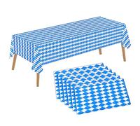 Astaron 6 pcs Nappe Oktoberfest, 137x274cm Couvert de Table rectangulaire pour Oktoberfest Décorations de fêtes allemandes