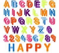 ASTARON Lot de 72 écussons thermocollants lettres et chiffres, 10 coloris, alphabet brodé 3,3 cm A-Z, 0-9, pour vêtements, chaussettes, jeans, chapeaux et DIY (multicolore)