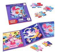 ASTARON Puzzles magnétiques pour les tout-petits, 12-16-20 pièces puzzles d'apprentissage lapin/sirène/licorne pour voyage en voiture, jouets de voyage, activités en avion, voiture pour enfants
