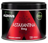 Astaxanthine - 120 gélules avec 160mg d'huile d'astaxanthine naturelle - Extrait d'Haematococcus Pluvialis - Suppléments antioxydants pour le système immunitaire, les yeux, la peau - Sans OGM - ALDOUS