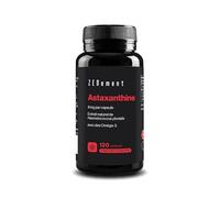 Astaxanthine, 80 mg de microalgue Haematococcus Pluvialis fournissant 8 mg d’Astaxanthine par Gélule - 10% d’Astaxanthine Pure - 120 Capsules de Gélatine - avec Oméga 3 - Zenement