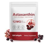 Astaxanthine Pure 12 mg, 120 Gélules pour 4 Mois | Concentration & Biodisponibilité Élevées | Antioxidant Support | Sans Additifs
