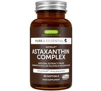 Astaxanthine Vegan, Complexe Antioxydant Naturel, 3 mois, 42mg provenant de algues ultra pures et durables, Lutéine et Zéaxanthine, 90 gélules - par Igennus