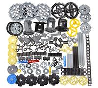 ASTEM 100+PCS Technic Gears and Axles Compatible with Technic-Sets,Gears-Rack (Gears-Pins-Axles Differential New) for Car Building Brick Accessories Pieces Sets (Random Color)