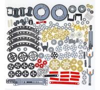 ASTEM Technic Parts Group EV3 Replacement Building Block Parts Les pièces mécaniques de Taille Normale comprennent Le boîtier de la crémaillère, la crémaillère avec l'arbre et Les Trous d'axe