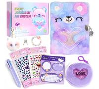 Asten Journal d'une fille de 8 à 12 ans, Journal d'une fille avec serrure et clé, Journal d'un enfant pour un cadeau d'anniversaire de petite fille (Rose)