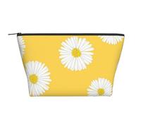 Aster Blanc Marguerite Jaune, Trousse de Toilette Trousse de Maquillage Sac à cosmétiques Trousse de Toilette de Voyage Portable