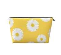 Aster Blanc Marguerite Jaune, Trousse de Toilette Trousse de Maquillage Sac à cosmétiques Trousse de Toilette de Voyage Portable